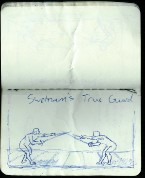 moleskine sketch journal -- swetnam's true guard fencing